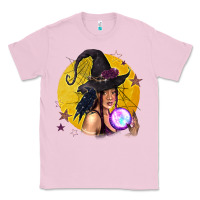 Bubblegum Pink Black Witch Classic Tee - texasbilliewilder