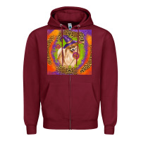 Burgundy Halloween Pomeranian Dog Zipper Hoodie - LillyAllenDesigns