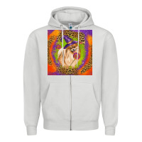 Dove Grey Halloween Pomeranian Dog Zipper Hoodie - LillyAllenDesigns