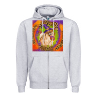 Heather Grey Halloween Pomeranian Dog Zipper Hoodie - LillyAllenDesigns