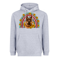 Heather Grey german shepherd rainbow Heavyweight Hoodie - Artiststas