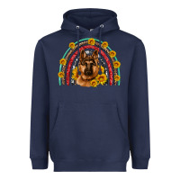 Navy german shepherd rainbow Heavyweight Hoodie - Artiststas