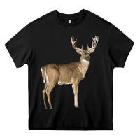 Black white tailed buck deer Heavy Core Tee - LillyAllenDesigns