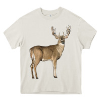 White Tailed Buck Deer Heavy Core Tee | Teevron