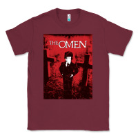 Burgundy The Omen Horror Movie Classic Tee - minhPixels