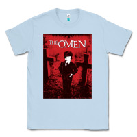 Dusty Blue The Omen Horror Movie Classic Tee - minhPixels