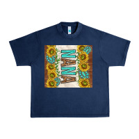 Navy nana sunflowers and turquoise gemstones Urban Heavy Tee - TumblerDesignByShophia