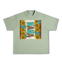 Oil Green nana sunflowers and turquoise gemstones Urban Heavy Tee - TumblerDesignByShophia