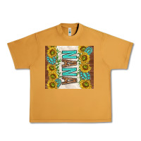 Peanut Butter nana sunflowers and turquoise gemstones Urban Heavy Tee - TumblerDesignByShophia