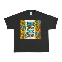 Nana Sunflowers And Turquoise Gemstones Urban Heavy Tee | Teevron