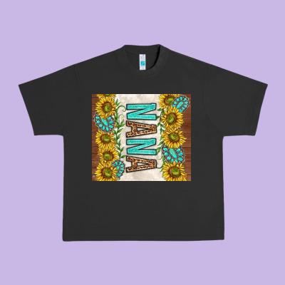 Nana Sunflowers And Turquoise Gemstones Urban Heavy Tee Designed By Tumblerdesignbyshophia