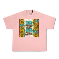 Salmon nana sunflowers and turquoise gemstones Urban Heavy Tee - TumblerDesignByShophia