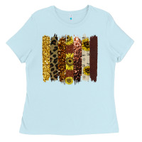 Baby Blue fall glitter brush strokes Ladies Tee - Bettercallsaul