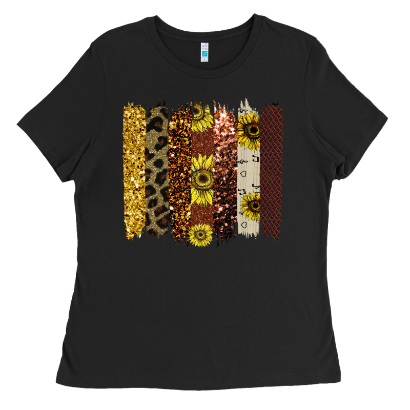 Fall Glitter Brush Strokes Ladies Tee by Bettercallsaul | Teevron