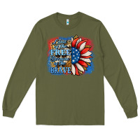 Army Green Patriotic Sunflower Long Sleeve Tee - Jasminsmagicworld