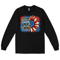 Black Patriotic Sunflower Long Sleeve Tee - Jasminsmagicworld