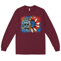 Burgundy Patriotic Sunflower Long Sleeve Tee - Jasminsmagicworld