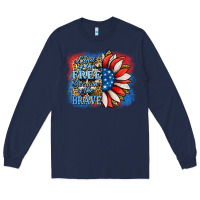 Navy Patriotic Sunflower Long Sleeve Tee - Jasminsmagicworld