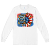 White Patriotic Sunflower Long Sleeve Tee - Jasminsmagicworld
