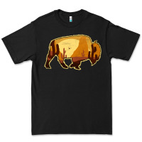 Black Desert Landscape Bison Silhouette Premium Tee - Bettercallsaul