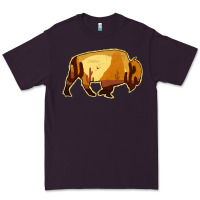 Plum Desert Landscape Bison Silhouette Premium Tee - Bettercallsaul