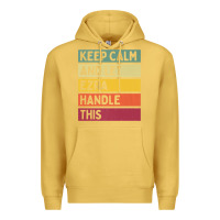 Antique Gold Keep Calm And Let Ezra Handle This Funny Retro Quote Premium Hoodie - minhPixels