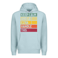 Blue Mist Keep Calm And Let Ezra Handle This Funny Retro Quote Premium Hoodie - minhPixels