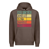 Coffee Keep Calm And Let Ezra Handle This Funny Retro Quote Premium Hoodie - minhPixels