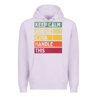Lilac Keep Calm And Let Ezra Handle This Funny Retro Quote Premium Hoodie - minhPixels