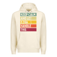 Tofu Keep Calm And Let Ezra Handle This Funny Retro Quote Premium Hoodie - minhPixels