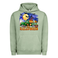 Pigment Oil Green halloween truck Urban Hoodie - AdoDesignShop