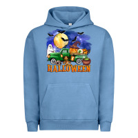 Pigment Pebble Blue halloween truck Urban Hoodie - AdoDesignShop