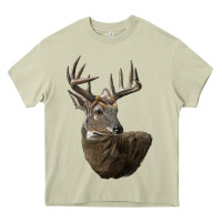 Mossy white tailed buck deer head Heavy Core Tee - LillyAllenDesigns