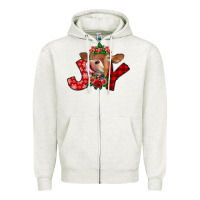 Oatmeal Heather joy Zipper Hoodie - SublimationCraftShop