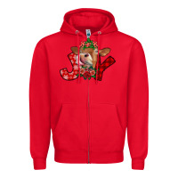 Red joy Zipper Hoodie - SublimationCraftShop