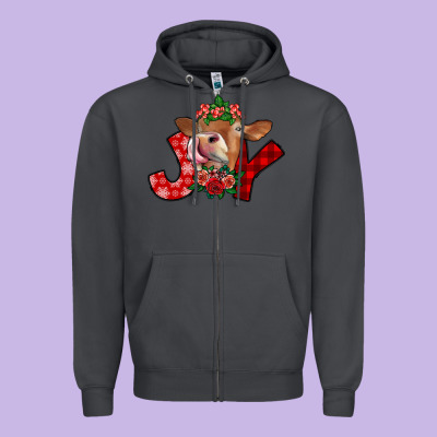 Joy Zipper Hoodie Designed By Sublimationcraftshop