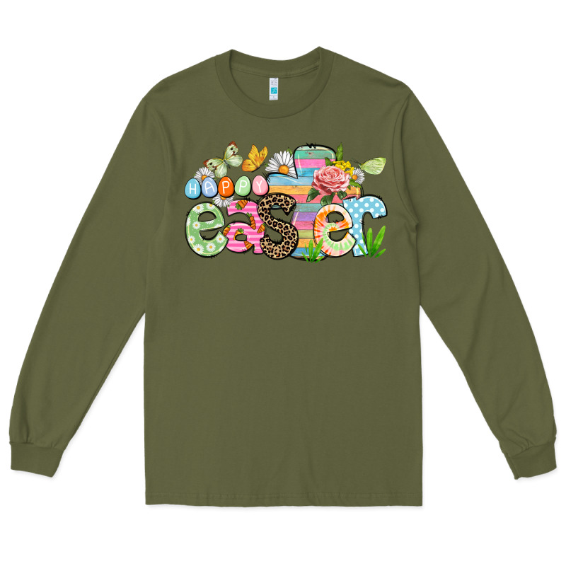 Happy Easter Easter Day Long Sleeve Tee by CowGirlArtShop | Teevron