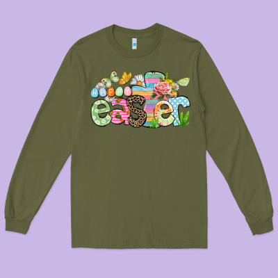Happy Easter Easter Day Long Sleeve Tee Designed By Cowgirlartshop