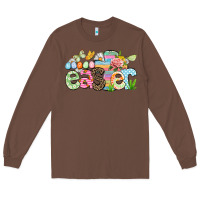 Chestnut Happy Easter Easter Day Long Sleeve Tee - CowGirlArtShop