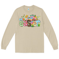 Mushroom Happy Easter Easter Day Long Sleeve Tee - CowGirlArtShop
