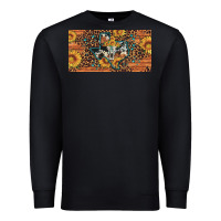 Black texas map bull skull sunflower leopard licence plate Premium Sweatshirt - Artiststas