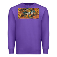 Purple texas map bull skull sunflower leopard licence plate Premium Sweatshirt - Artiststas