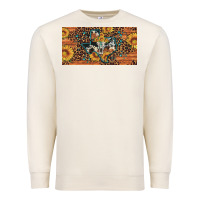 Sandshell texas map bull skull sunflower leopard licence plate Premium Sweatshirt - Artiststas