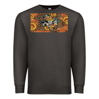Smoke texas map bull skull sunflower leopard licence plate Premium Sweatshirt - Artiststas
