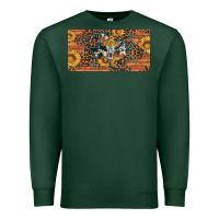 Sports Green texas map bull skull sunflower leopard licence plate Premium Sweatshirt - Artiststas