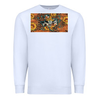 White texas map bull skull sunflower leopard licence plate Premium Sweatshirt - Artiststas