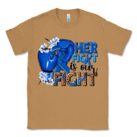 Toasted Coconut Her fight is our fight Colon Cancer blue ribbon Classic Tee - NancyCooperArtShop