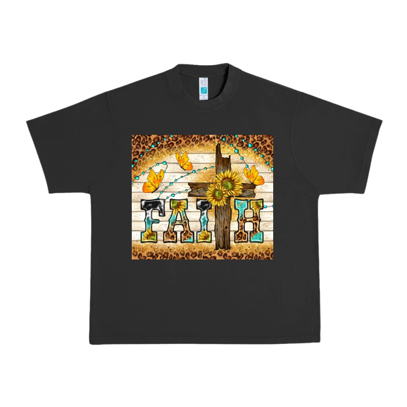 Faith With Cross Urban Heavy Tee by TumblerDesignByShophia | Teevron