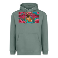 Sage french bulldog floral license plate Heavyweight Hoodie - Artiststas