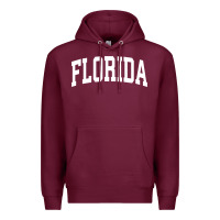 Burgundy Florida Crewneck Sweatshirt Sports College Style State Gifts Premium Hoodie - minhPixels